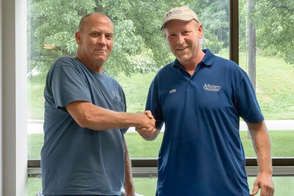 Viwinco Driver Dennis and President David Barnes