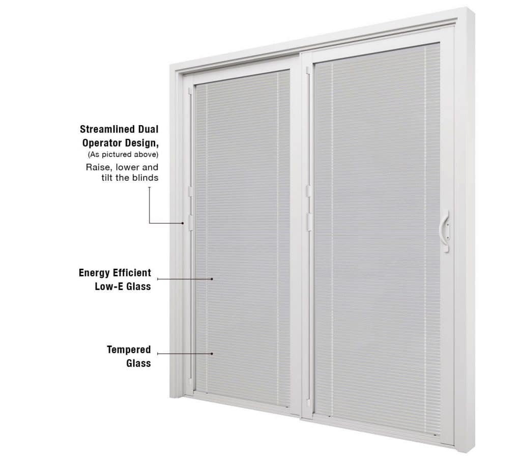 viwinco - blink blinds patio door diagram