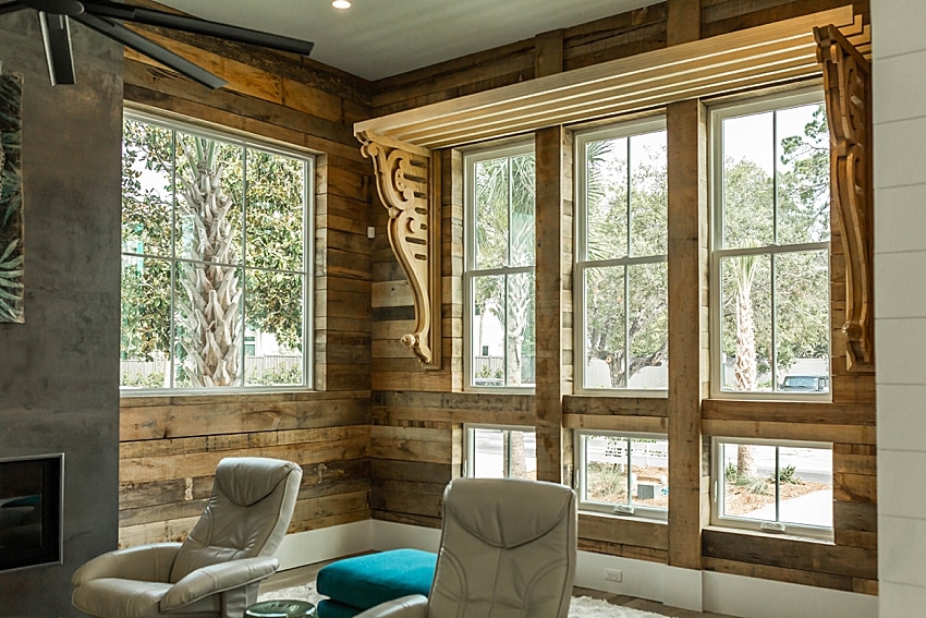 Viwinco OceanView windows installed in rustic Cape Cod inspired home.