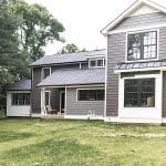 Black New Construction Viwinco windows installed in home.