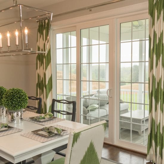 Colonial SDL patio doors in Chapel Hill house.