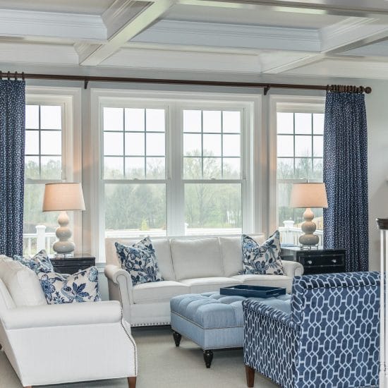 Colonial SDL windows in Chapel Hill house.