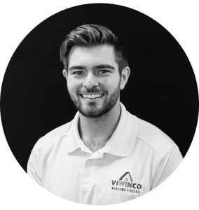 Black and white portrait of team member, Dalton Leedy.