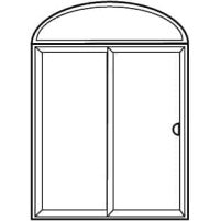 2 lite with elliptical Viwinco sliding door.