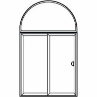 2 lite with half round Viwinco sliding door.