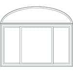 __3-lite-elliptical Diagram of Viwinco 3 lite window with elliptical on top.
