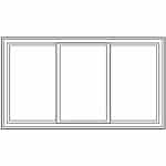 Diagram of Viwinco 3 lite slider window.