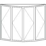 __4-lite-bow-cccc Diagram of Viwinco 4 lite bow casement window.