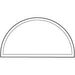 Diagram of a Viwinco half-round window.