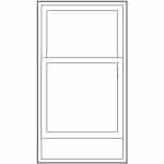 Diagram of Viwinco single-hung window.