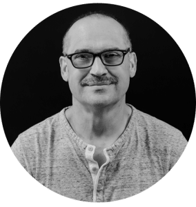 Black and white portrait of Viwinco team member, Steve.