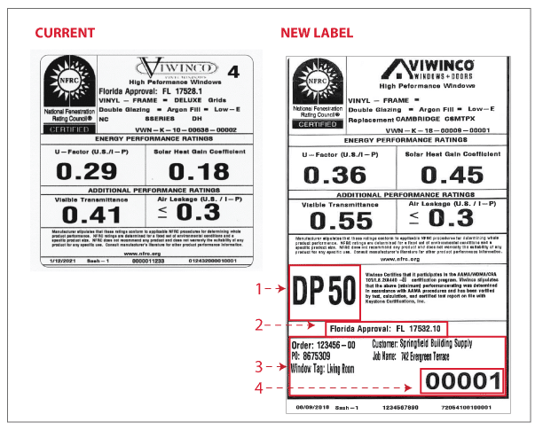 Viwinco Revised NFRC Label
