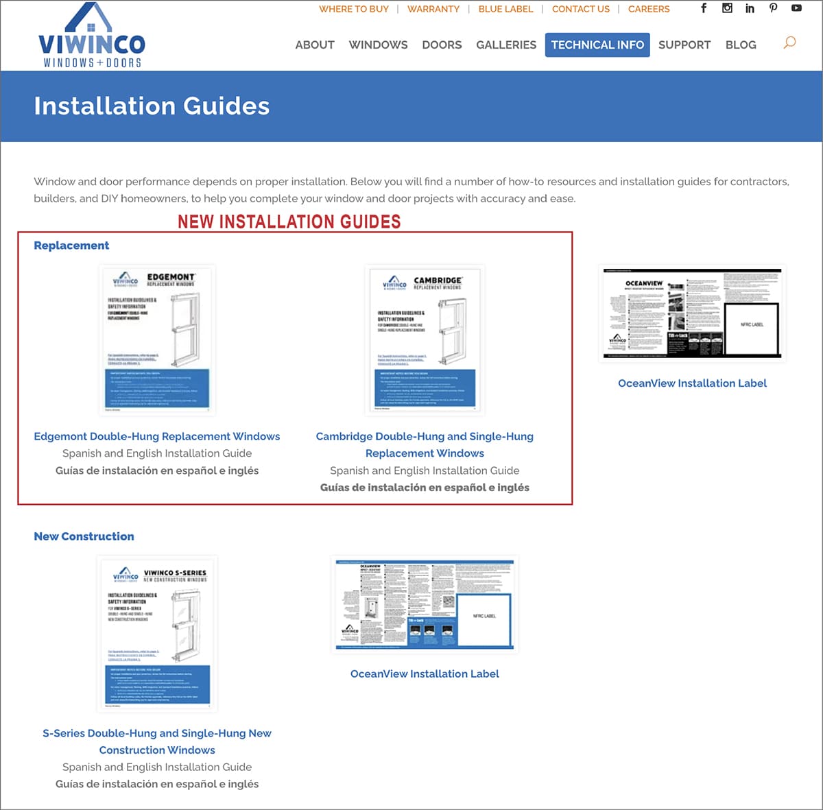 Viwinco Installation Guides