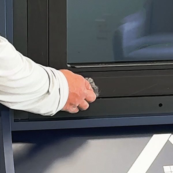 Cleaning vanta windows - steel wool