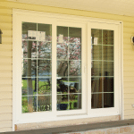 Viwinco 3 panel white door with grids in house
